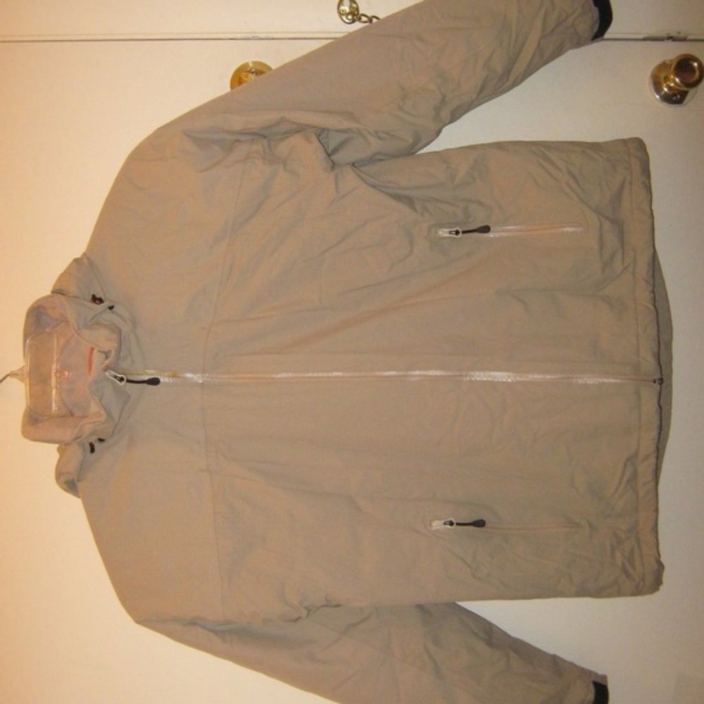 Vintage Lands' End Rare Khaki Ski Jacket Coat